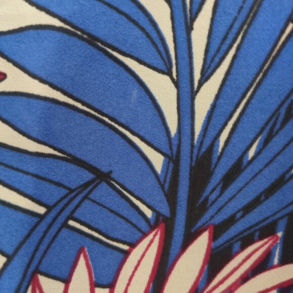 Japna Lounge Kimono Cardigan Womens Medium Tropical Leaves Lace 3/4 Sleeve - Picture 10 of 10